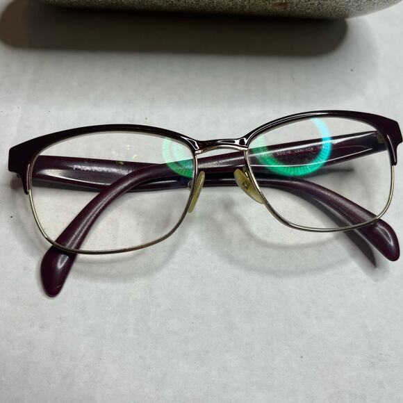 PRADA Maroon & Gold PR 65RV 53 x 16 Lightweight Women’s Designer Eye Glasses - Picture 3 of 12